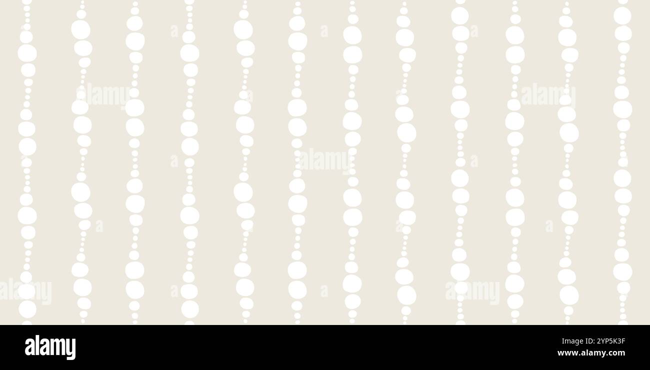 Seamless geometric neutral beige pattern with bubbles Stock Vector
