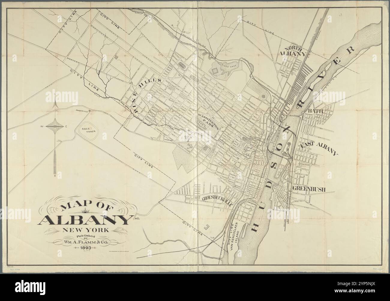 Map of Albany New York 1893 Stock - Map Of Albany New York 1893 2YP5NJX