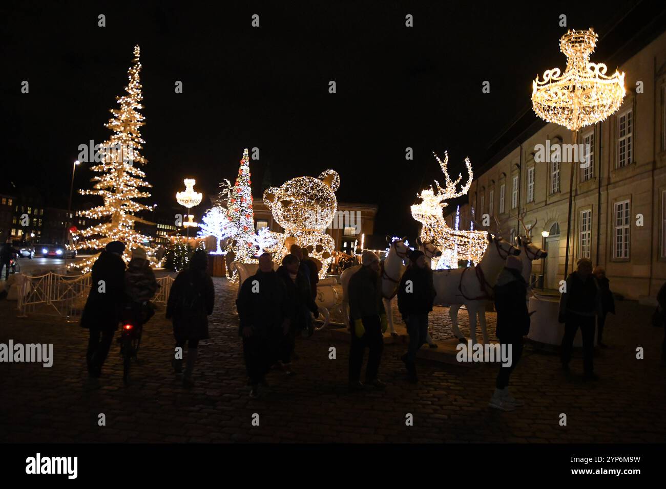 Denmark In November Copenhagen/ DenmarK/28 November 2024/ Christmas market infront at ...