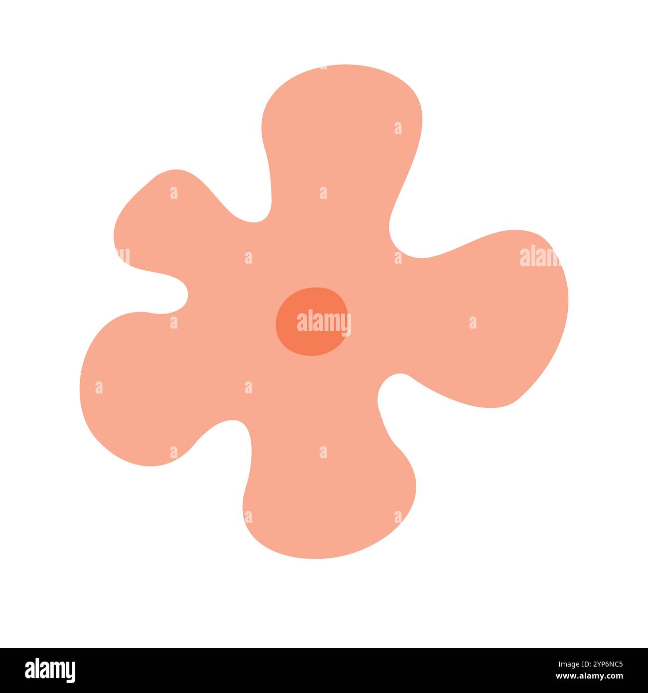 Vector groovy flower isolated on white background Stock Vector Image ...