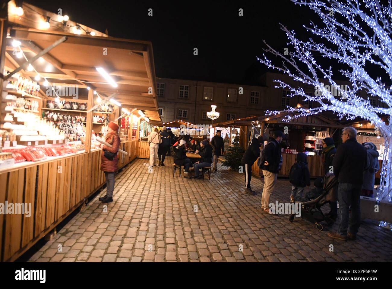 Denmark In November Copenhagen/ DenmarK/28 November 2024/ Christmas market infront at ...