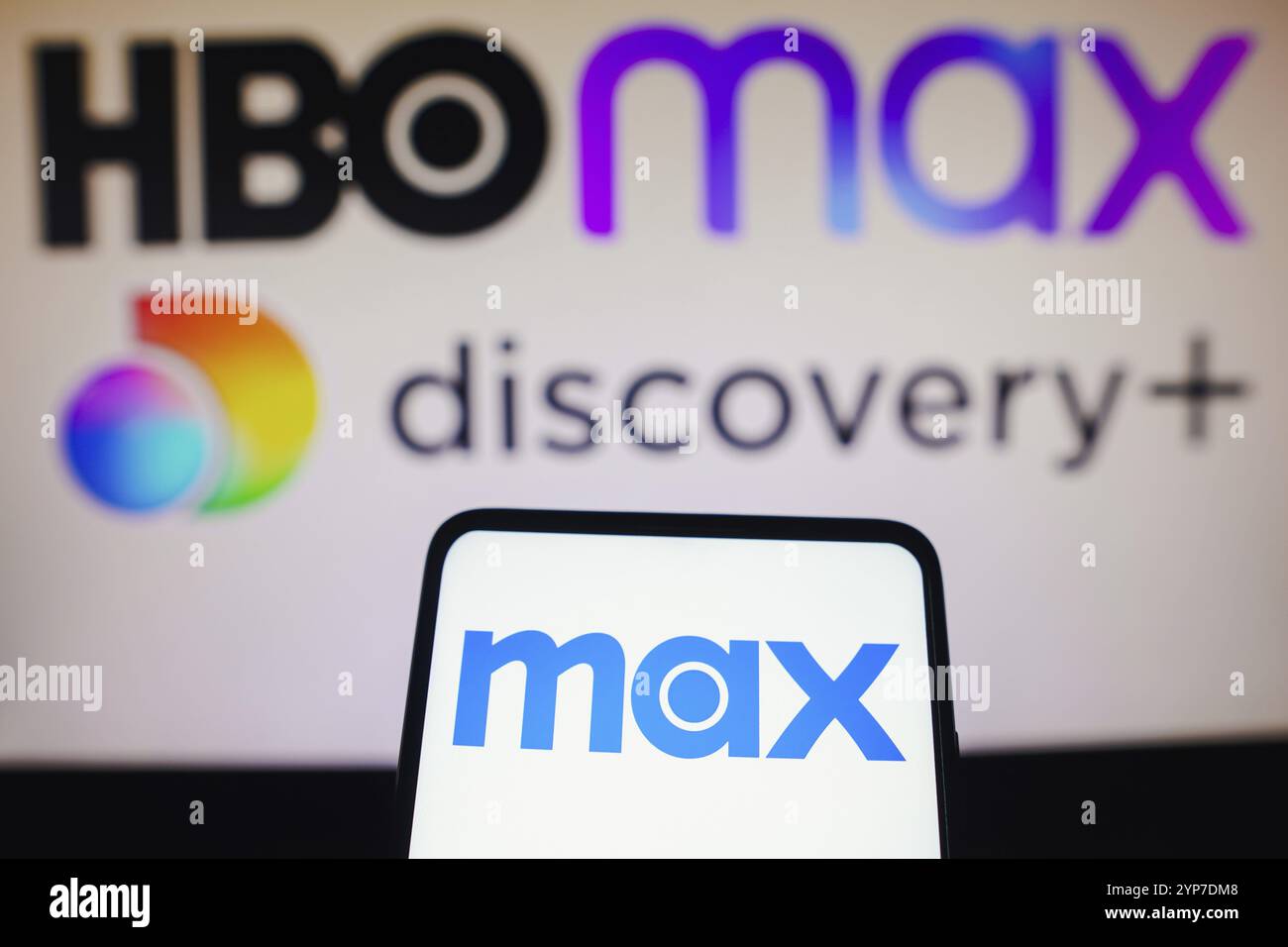 In this photo illustration, the Max logo is seen displayed on a ...