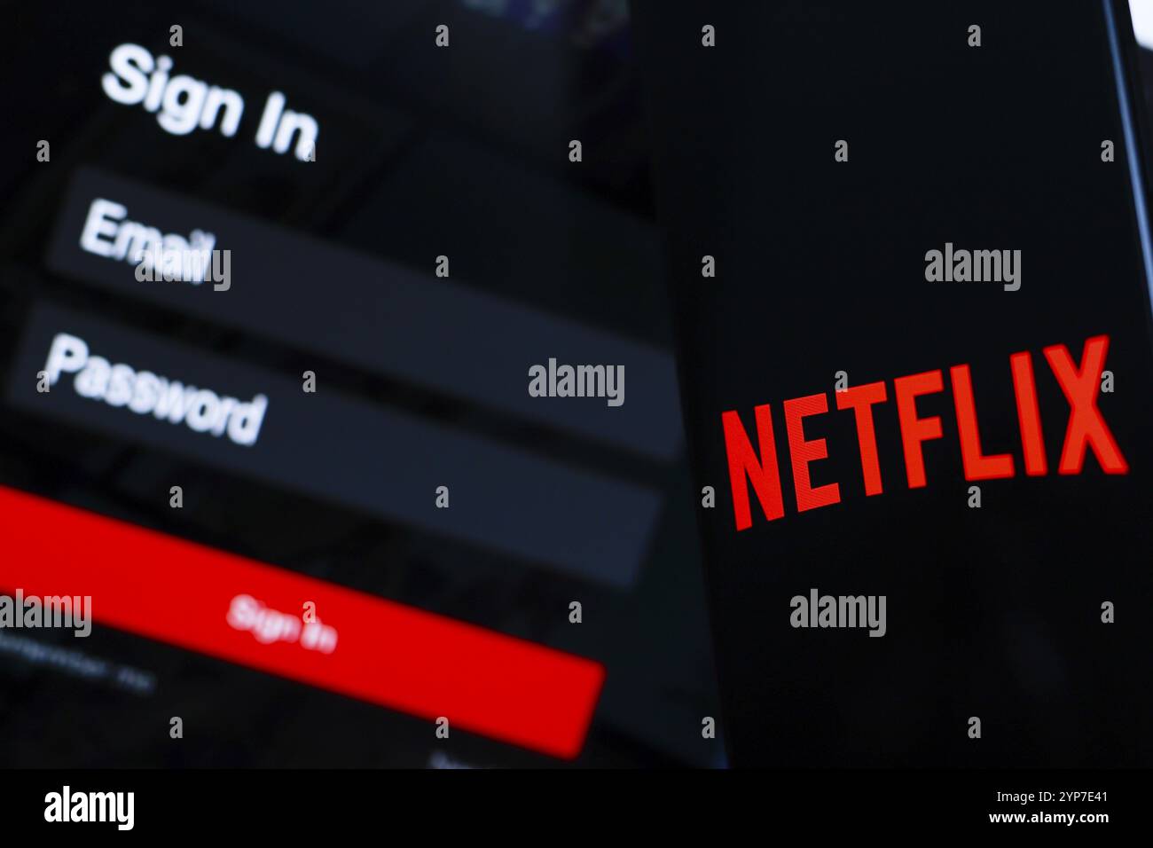 Netflix Icom's Sign In In this photo illustration, the Netflix logo is displayed on a ...