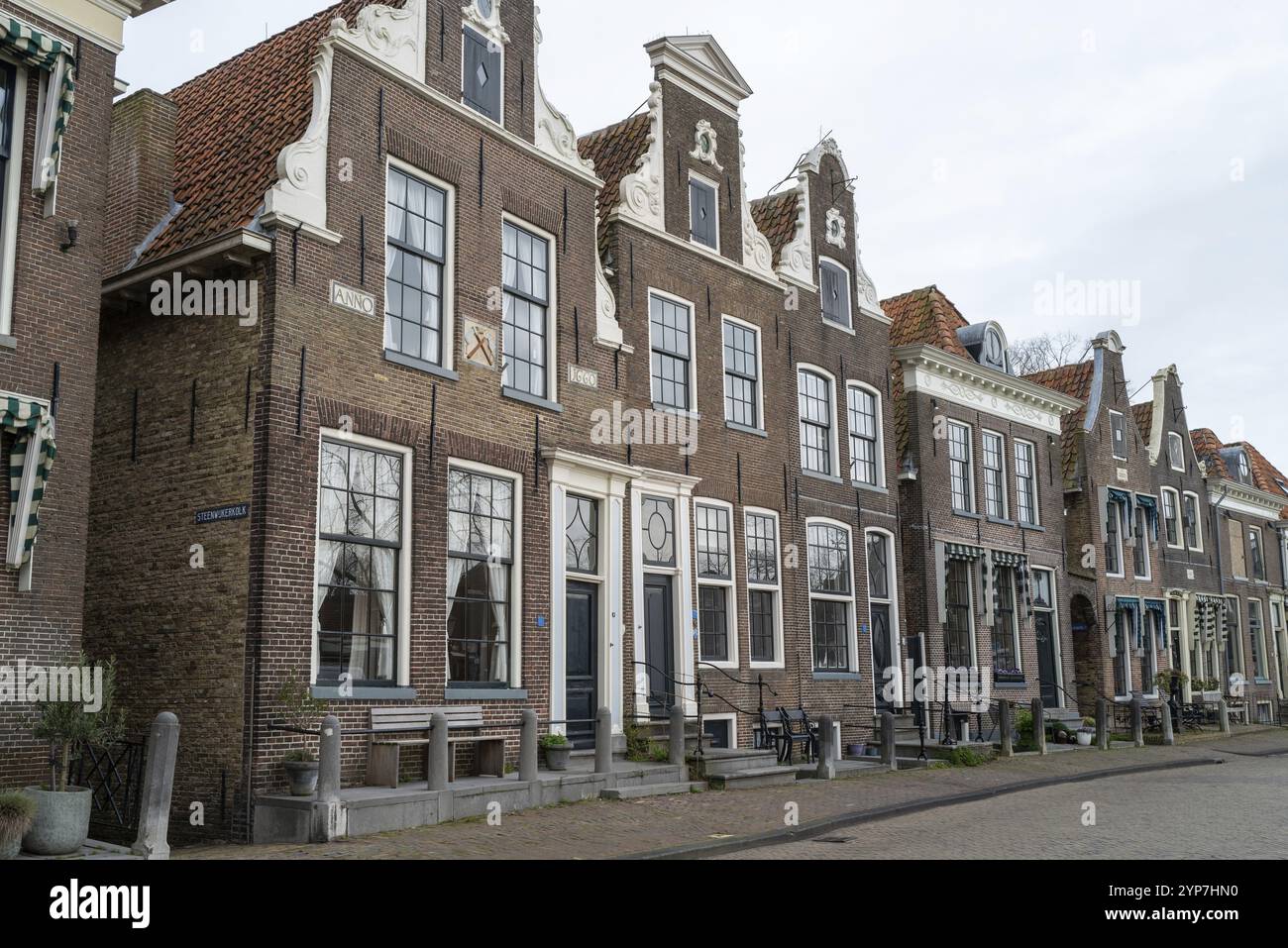 Dutch Top Building Facade of older Dutch residential buildings Stock Photo - Alamy