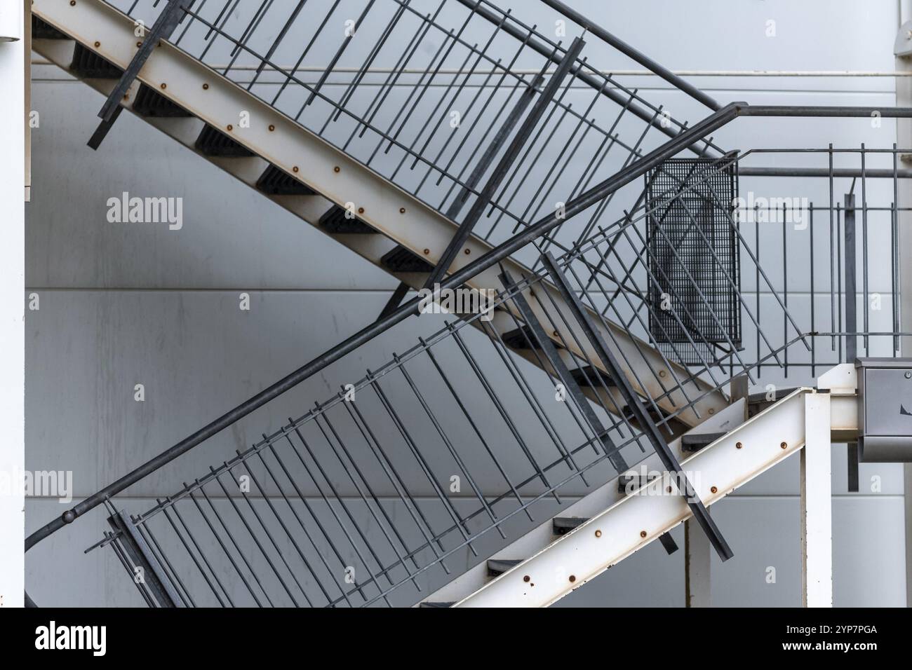 A closer look at Exposed Metal Piping Decorative Staircase