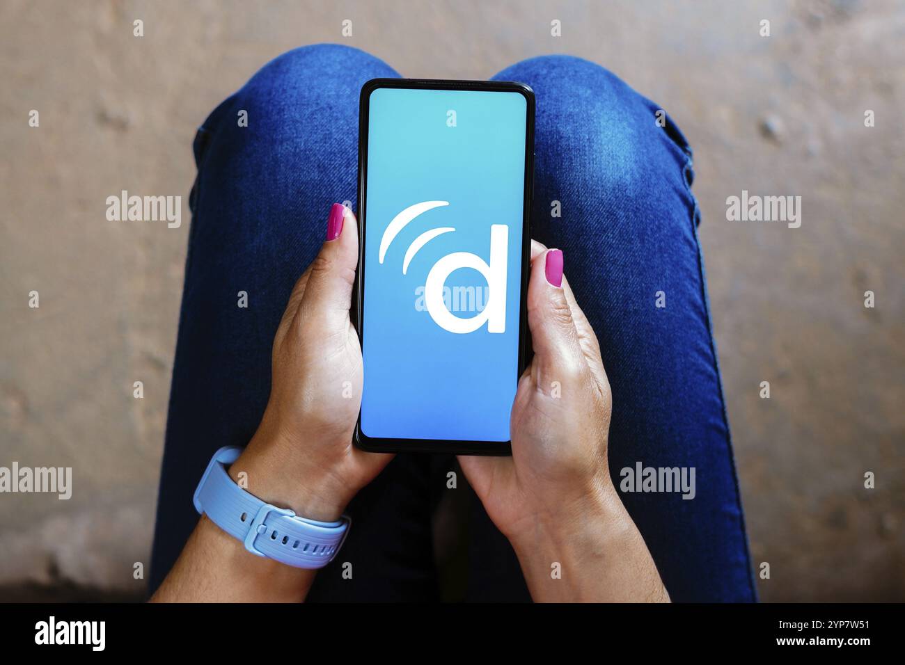 In this photo illustration, the Doximity logo seen displayed on a ...