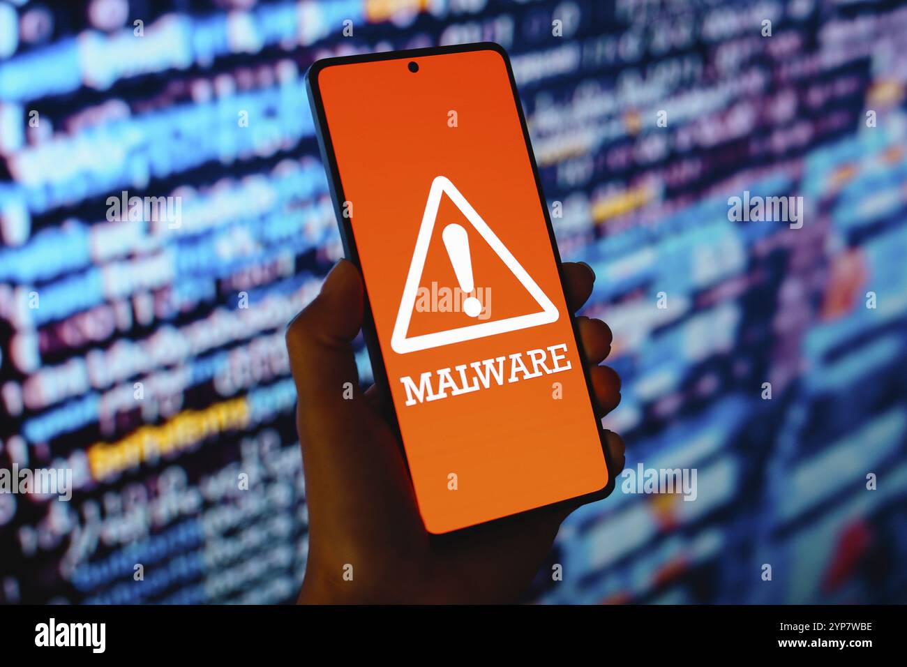 In this photo illustration, the Malware icon is displayed on a ...