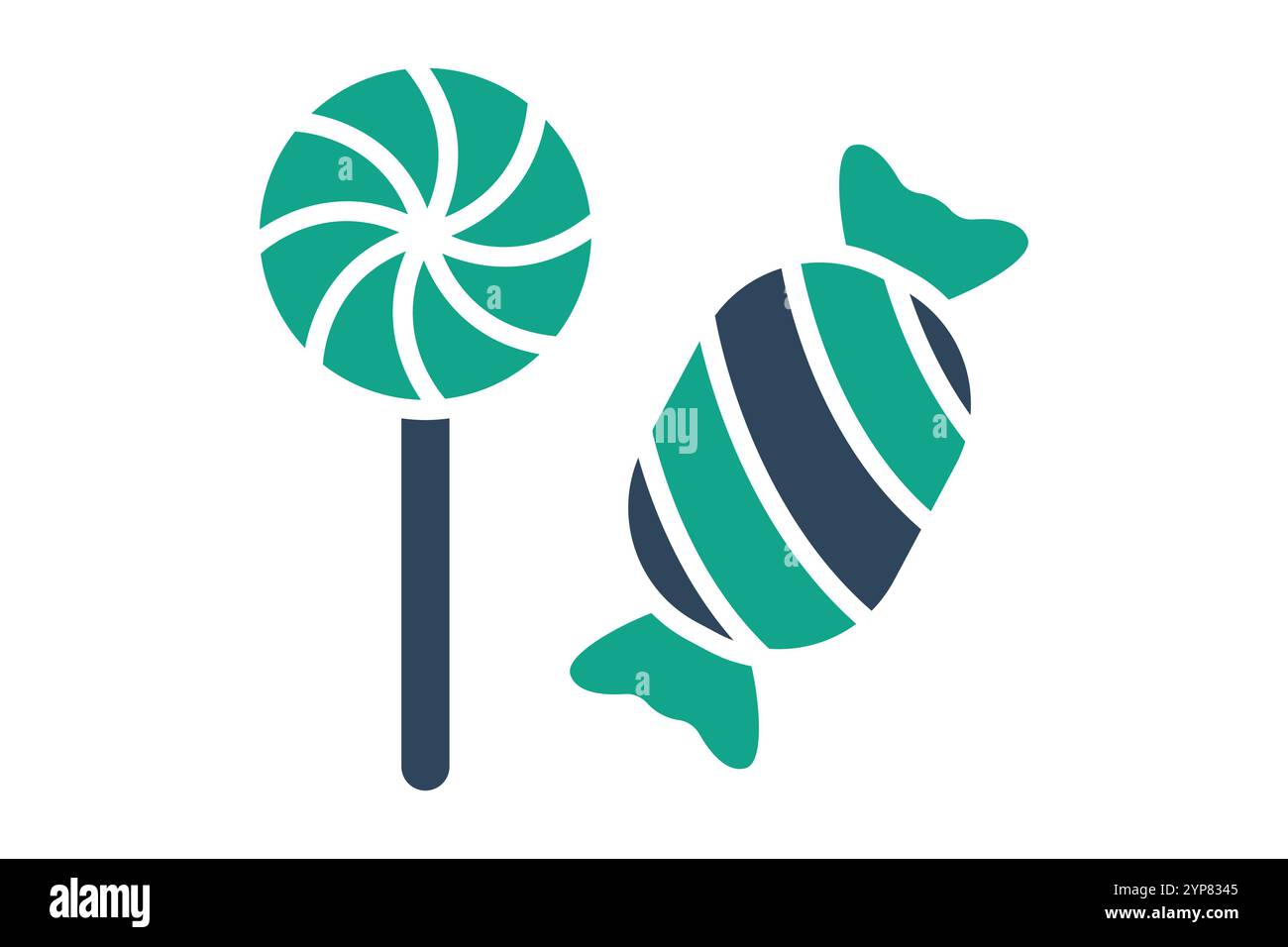 Candy icon. solid icon style. icon related to meal. meal elements vector illustration Stock Vector