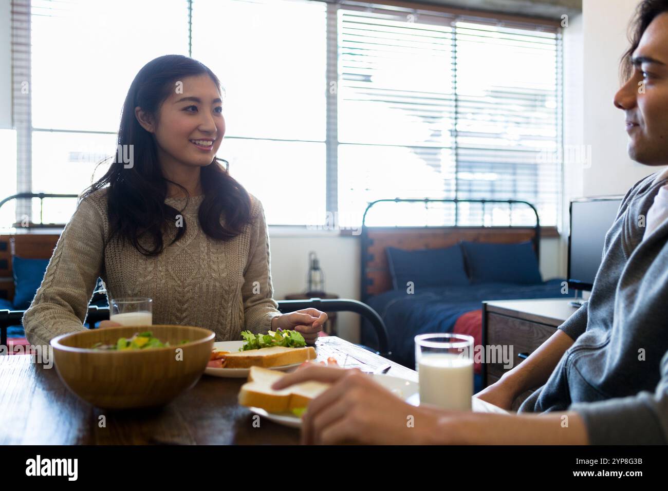 Breakfast for newlyweds Stock Photo