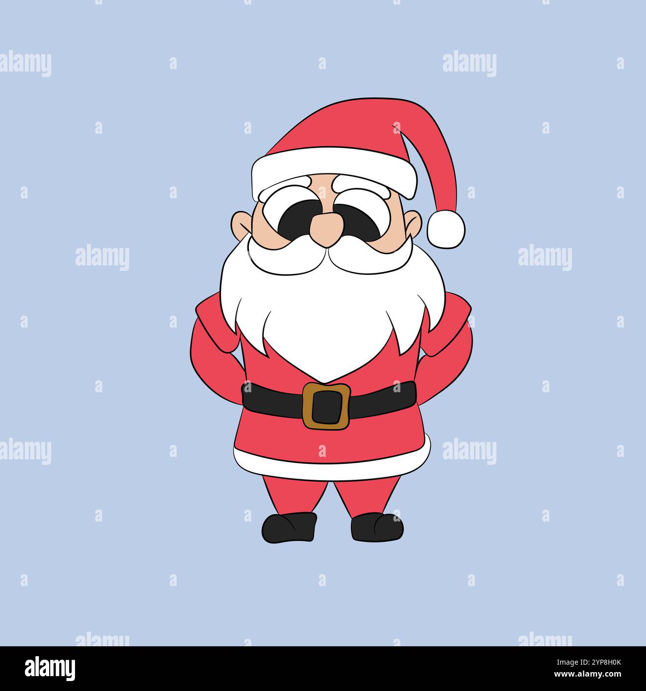 Merry Christmas font with Santa Claus Stock Vector Image & Art - Alamy
