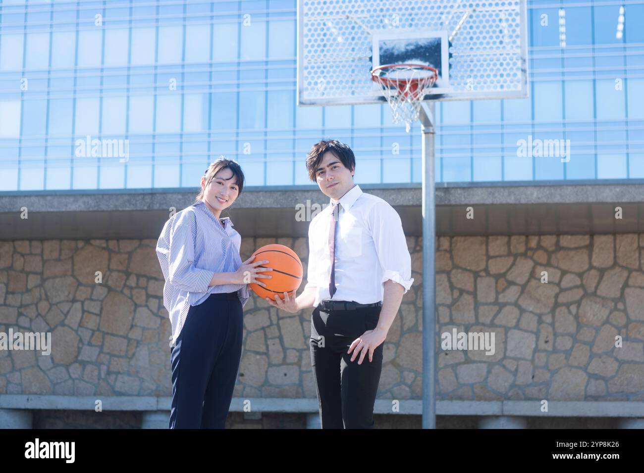 Women standing on basketball hi-res stock photography and images - Alamy