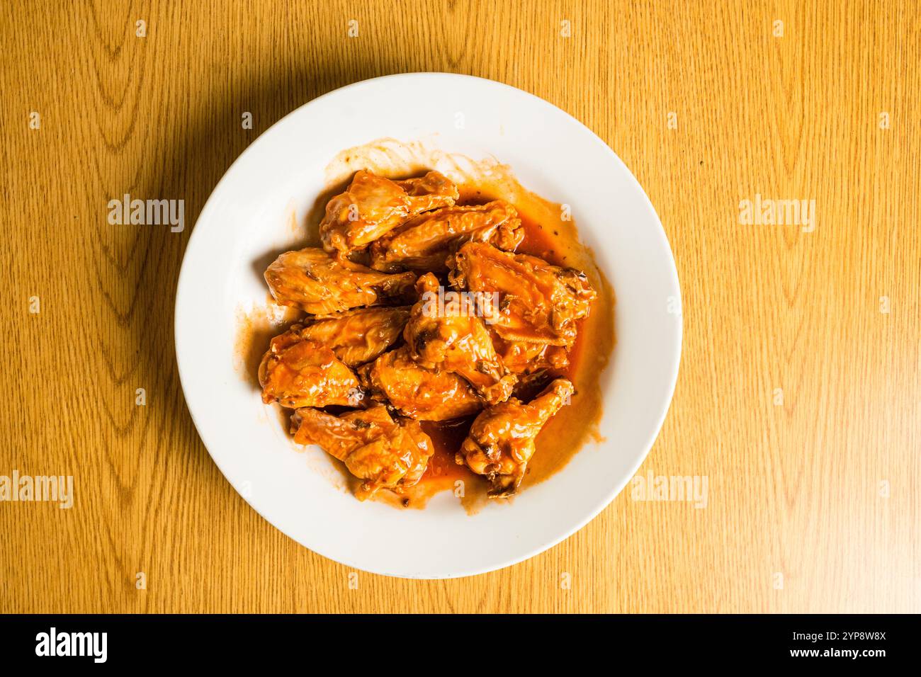 Buffalo chicken wings on a plate Stock Photo