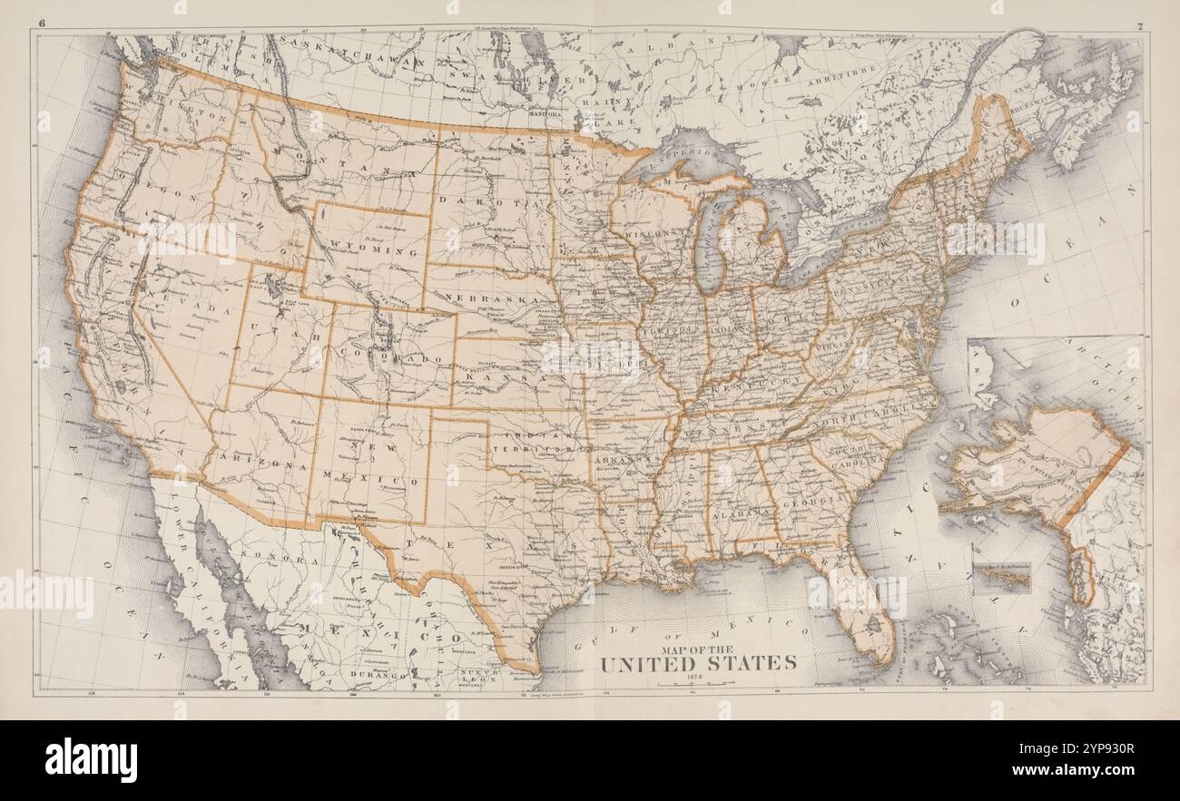 Map of the United States 1875 by - Map Of The United States 1875 By Jb Beers Co 2YP930R