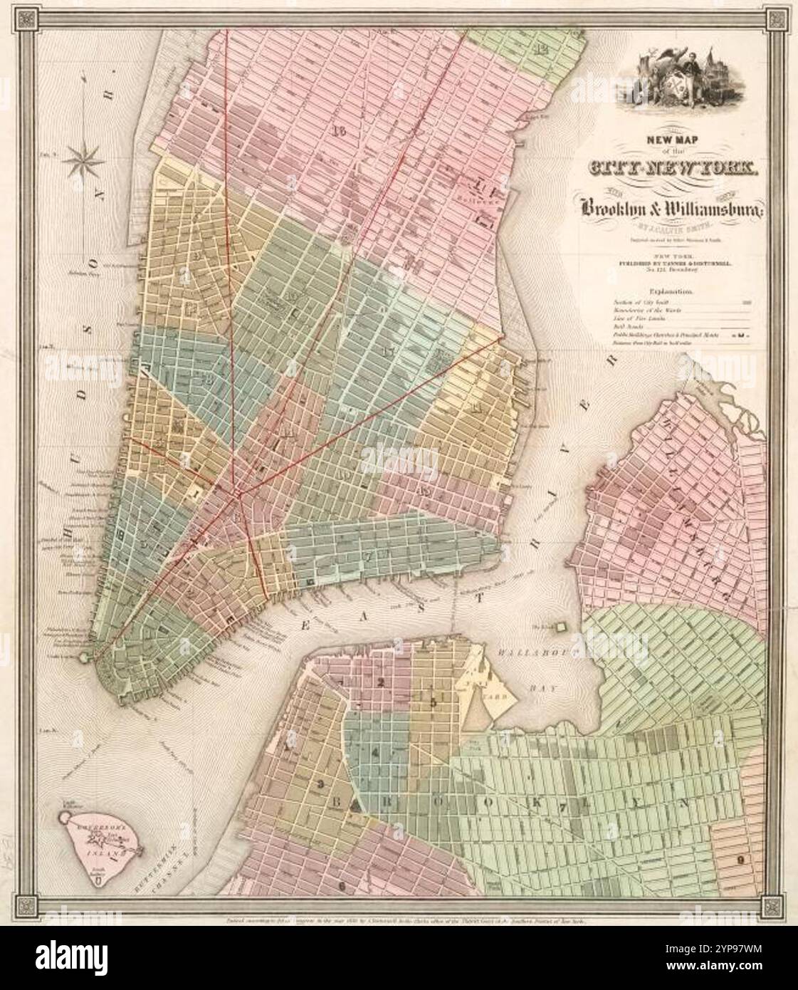 New map of the city of New York : with part of Brooklyn & Williamsburg ...