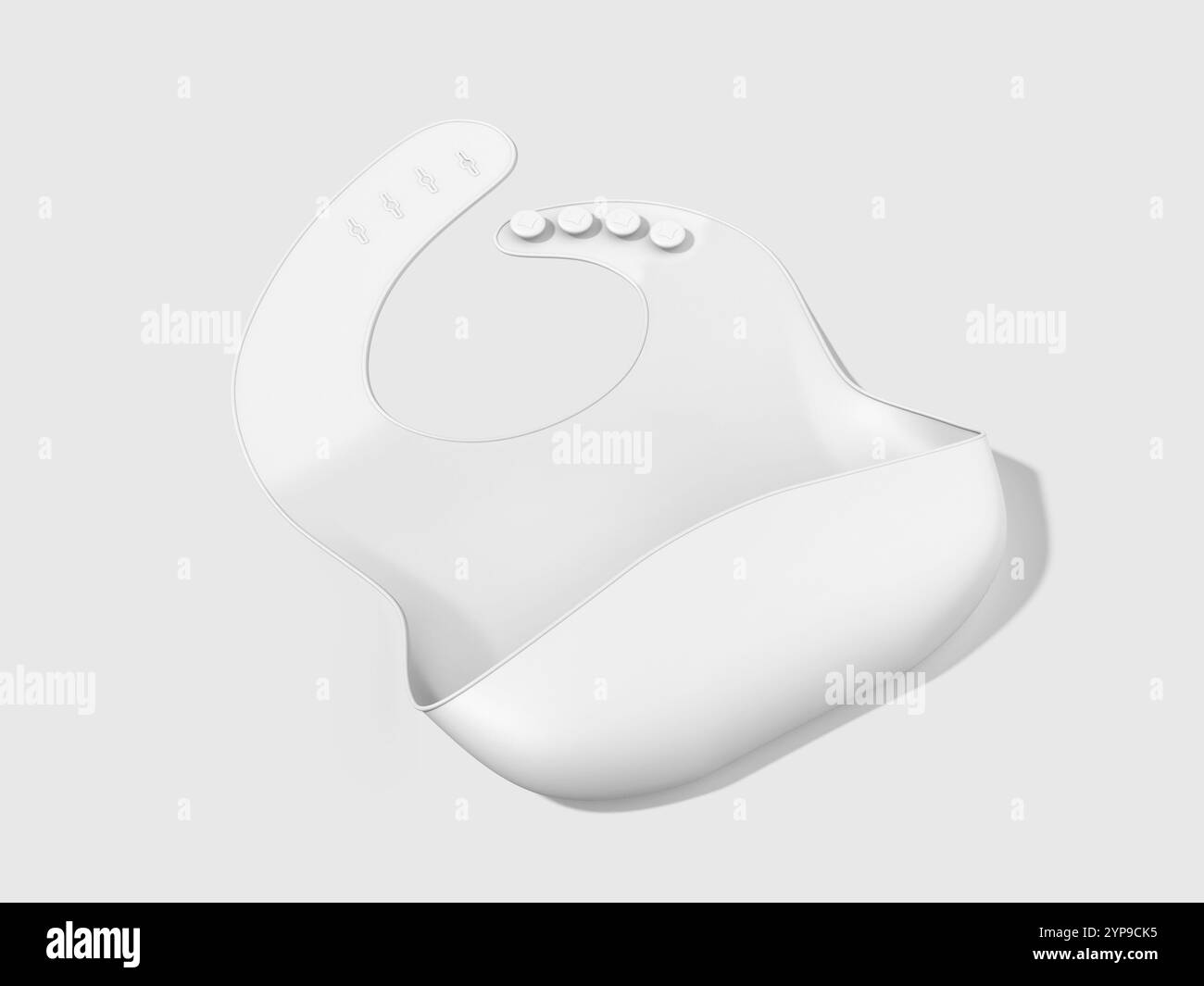 White Silicone Baby Bib Mockup 3D Render Stock Photo - Alamy