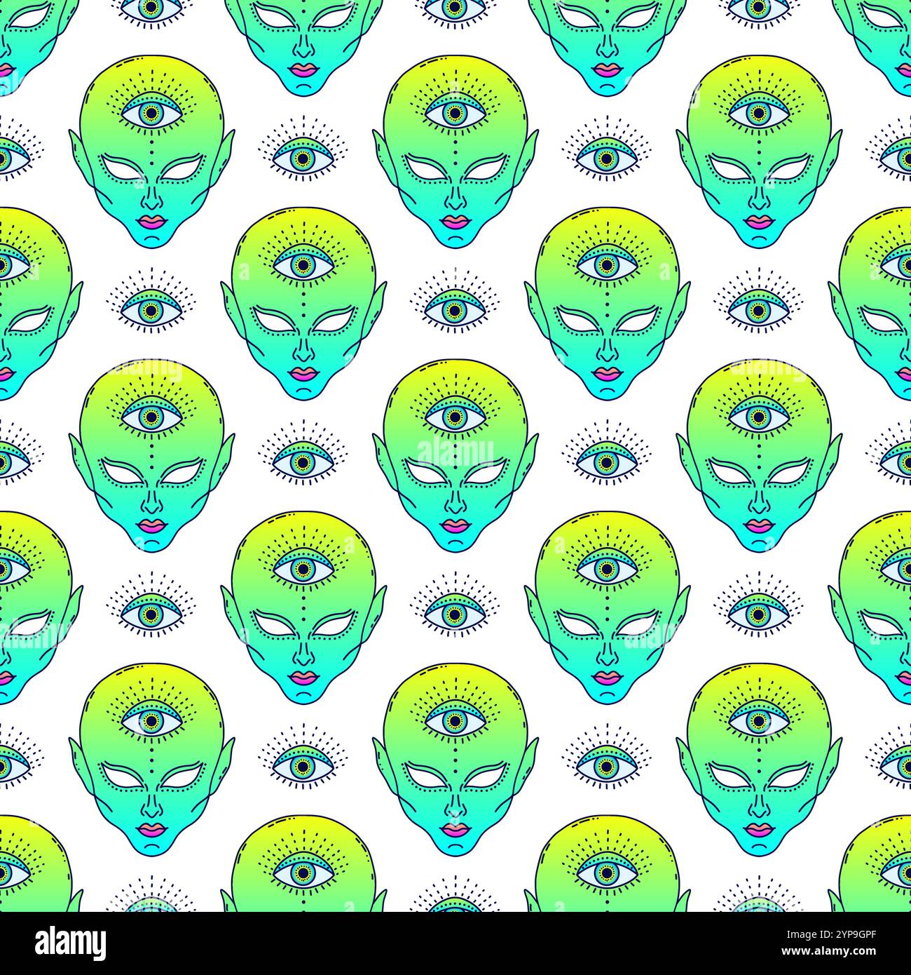 Alien faces Stock Vector Images - Alamy