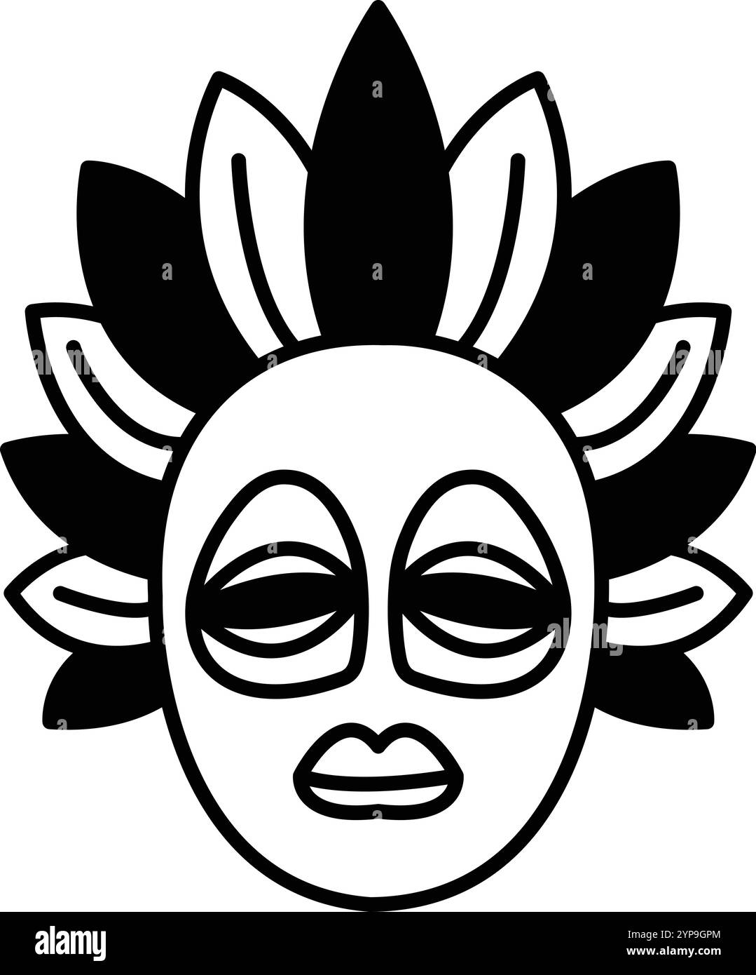 Cartoon face head mask Black and White Stock Photos & Images - Alamy