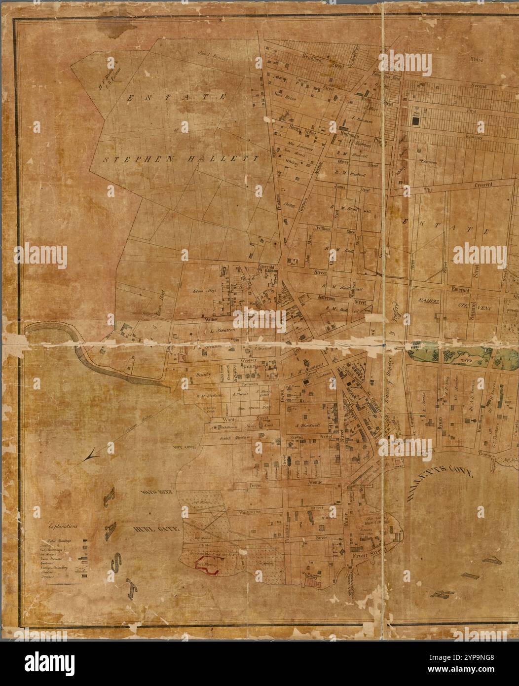 Map of the village of Astoria, Queens Co. L.I. 1852 by Quititch, E.T ...