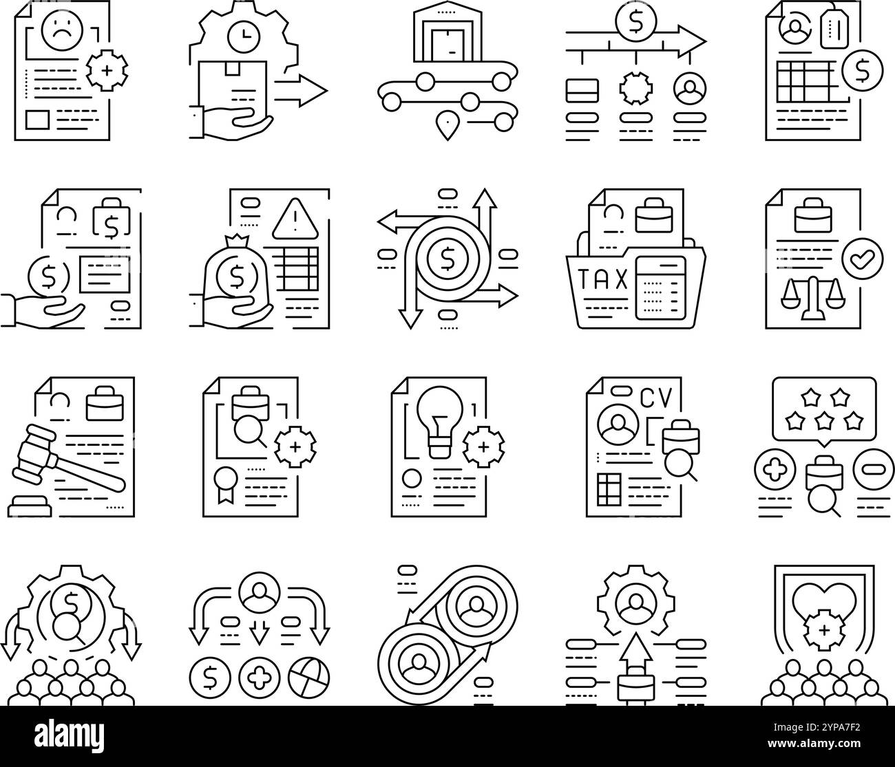 business process automation icons set vector Stock Vector Image & Art ...