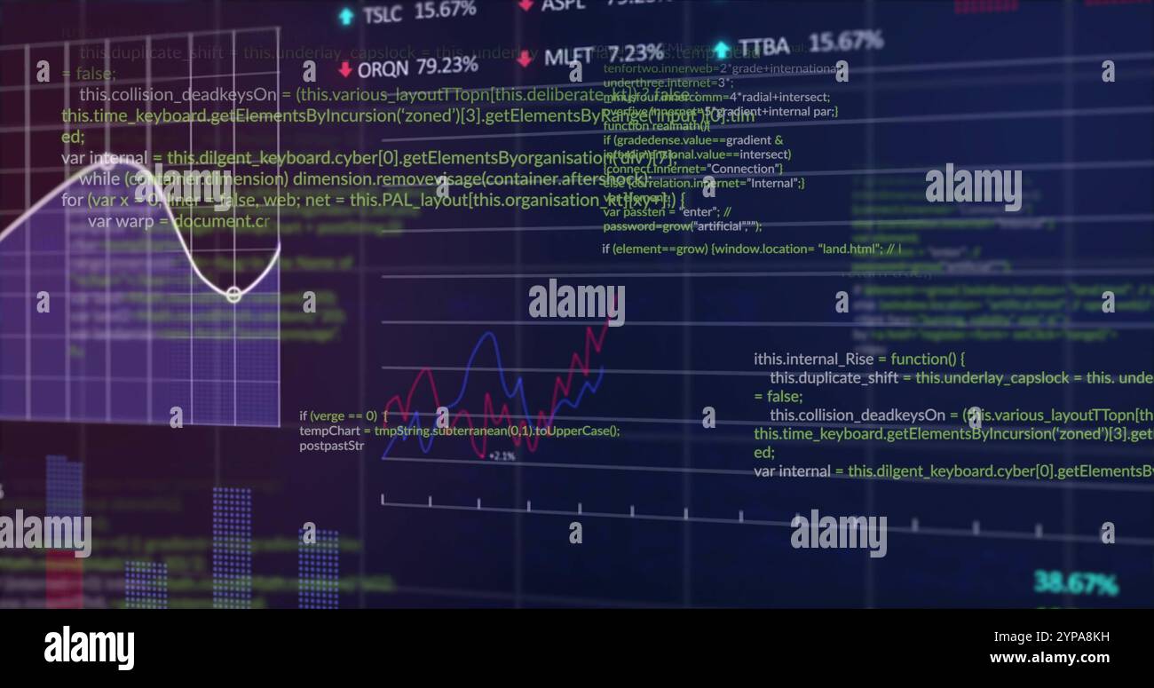 Image of data processing over diagrams and stock market Stock Photo - Alamy
