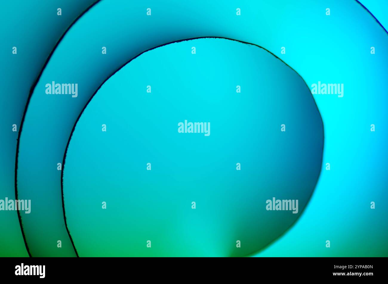 Abstract spiral on a blue green background Stock Photo