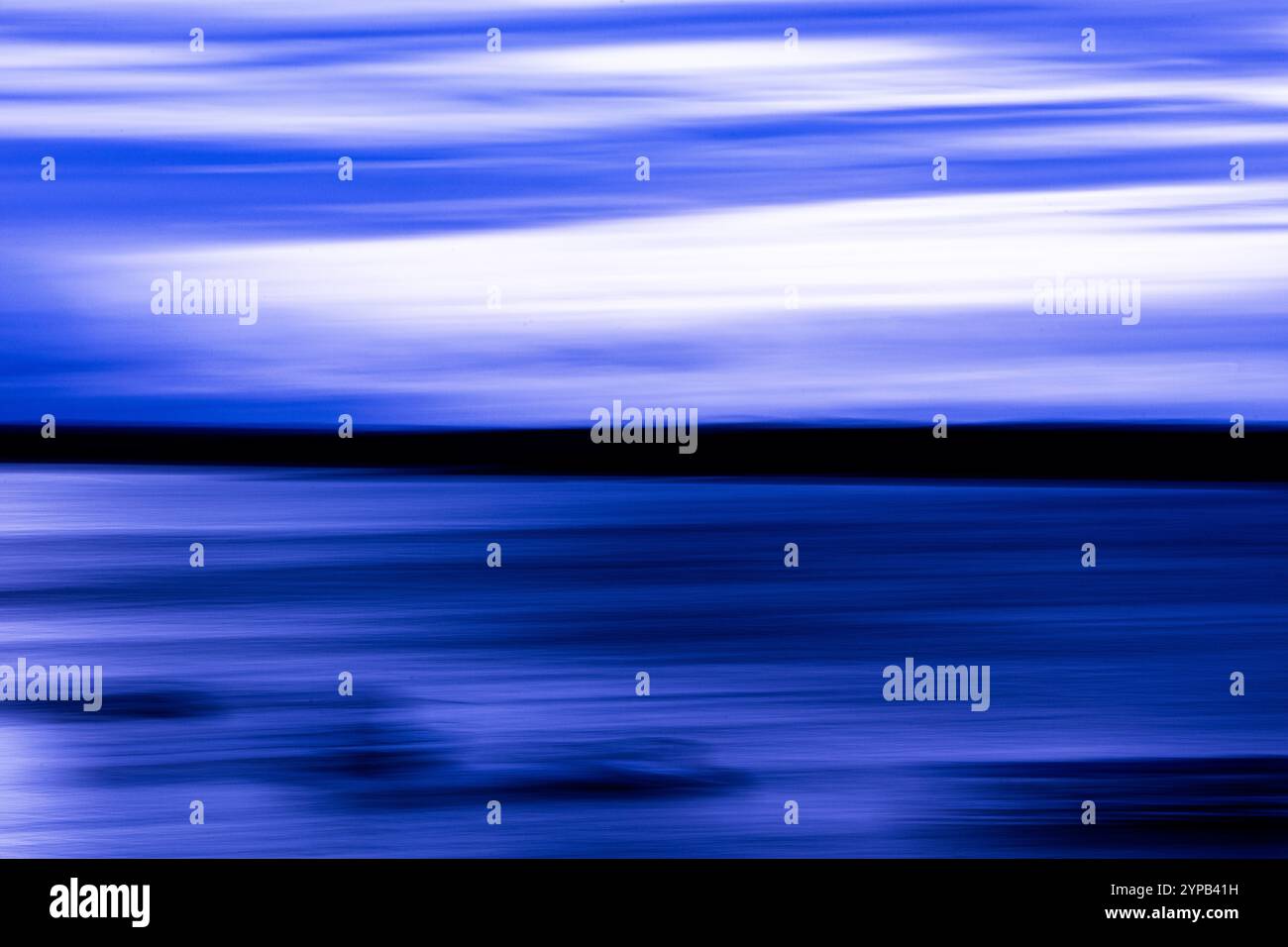 Abstract sea lines. Abstract art in blue tones. Effect of the sea in ...