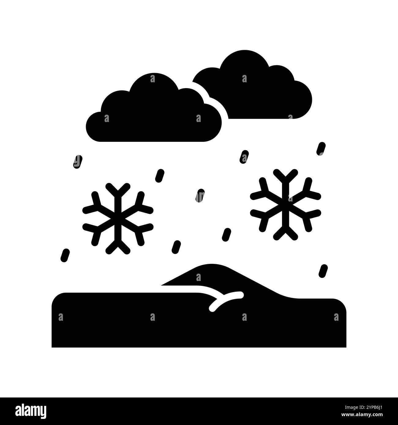 Snow falling landscape Cut Out Stock Images & Pictures - Alamy
