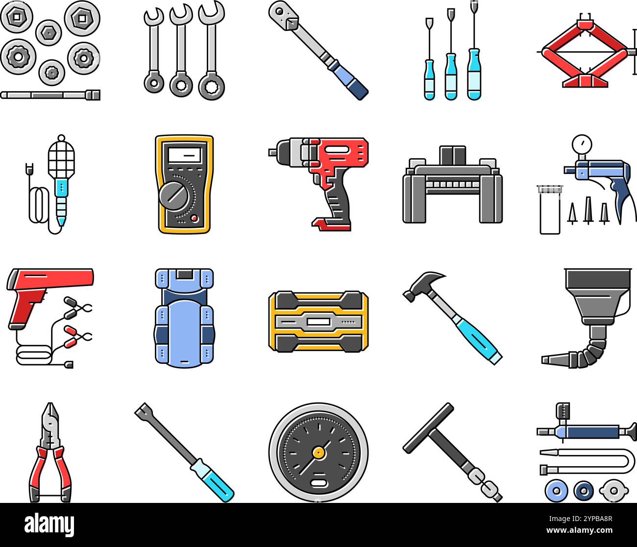 Impact torque wrench Stock Vector Images - Alamy