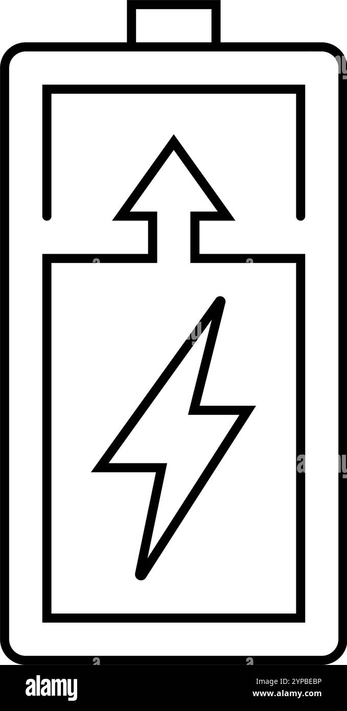 charging battery line icon vector illustration Stock Vector Image & Art ...