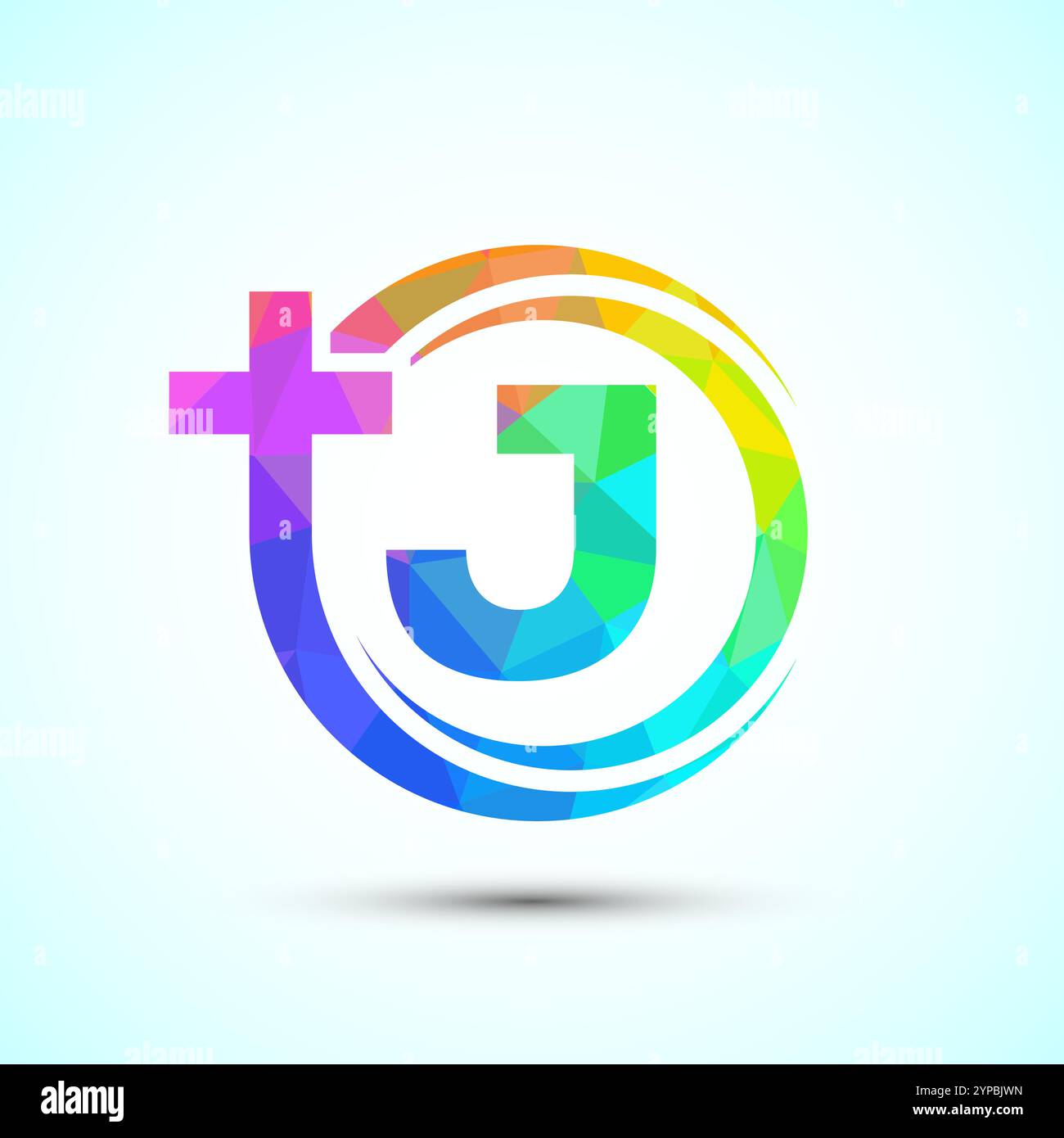 English alphabet with cross logo sign. The cross of Jesus logo for ...