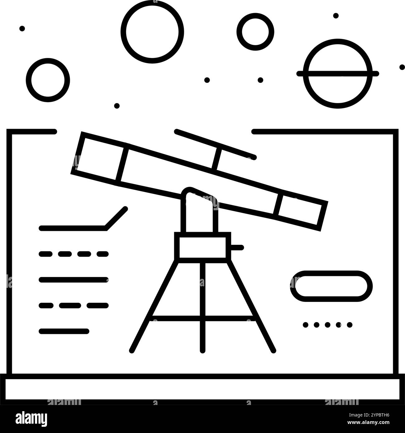 astrophysics space exploration line icon vector illustration Stock ...