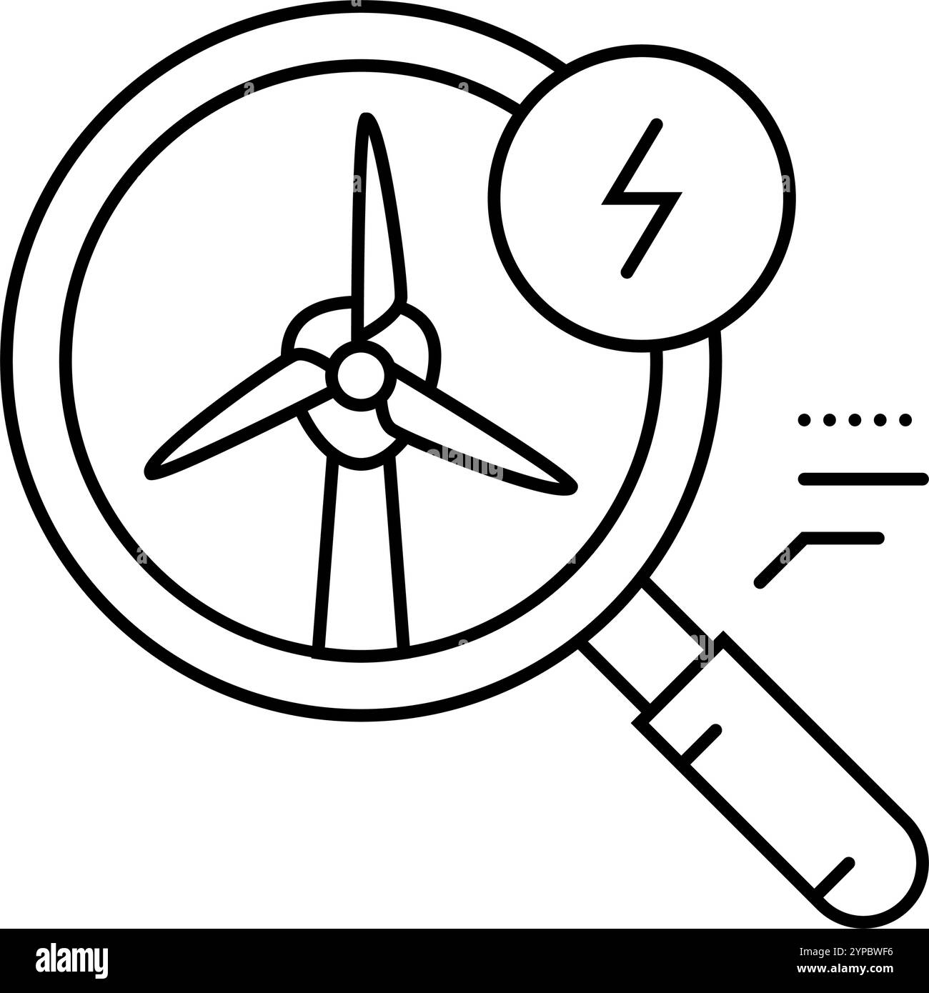 energy storage wind turbine line icon vector illustration Stock Vector ...