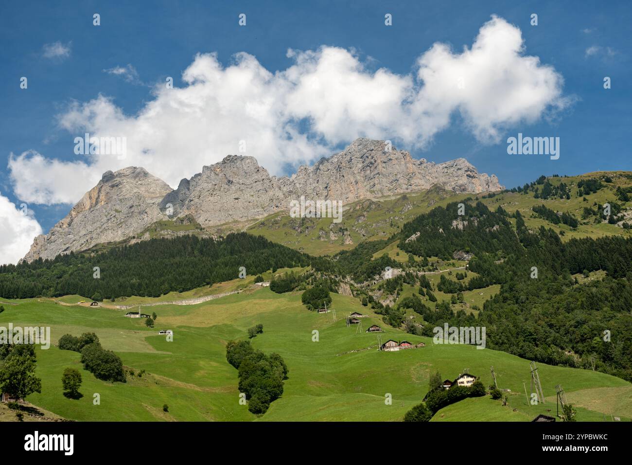 Hiking and traveling. Swiss alps landscape. Switzerland landscape ...