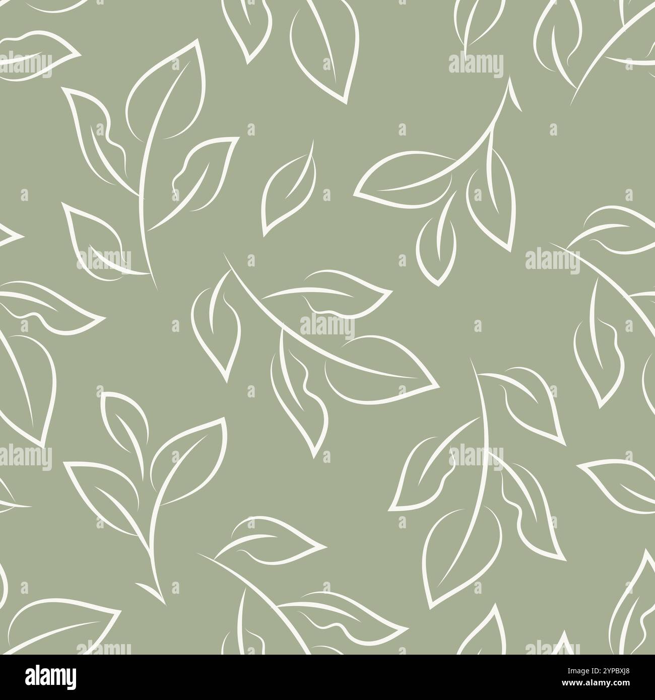 Simple mid-century modern leaves seamless pattern backdrop. Elegant ...
