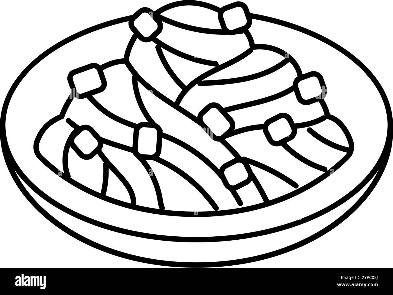 chinese noodles chinese cuisine line icon vector illustration Stock ...