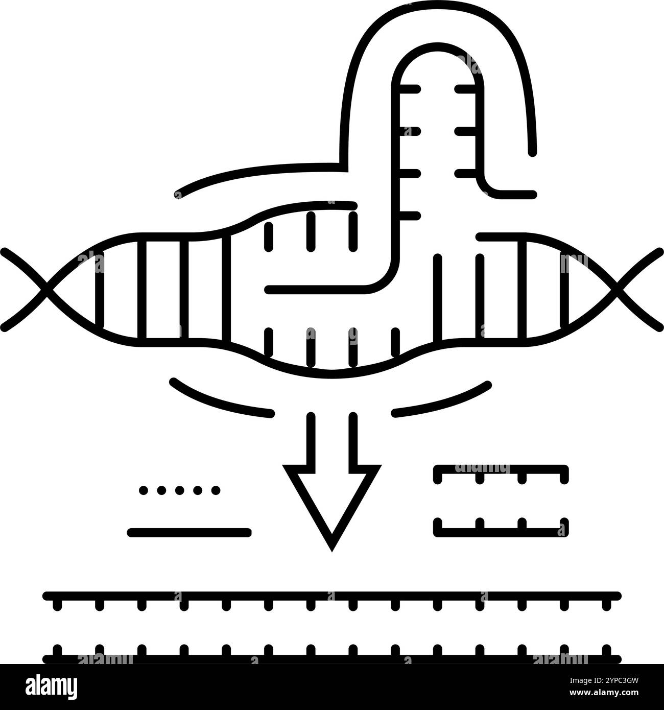 crispr casediting cryptogenetics line icon vector illustration Stock ...