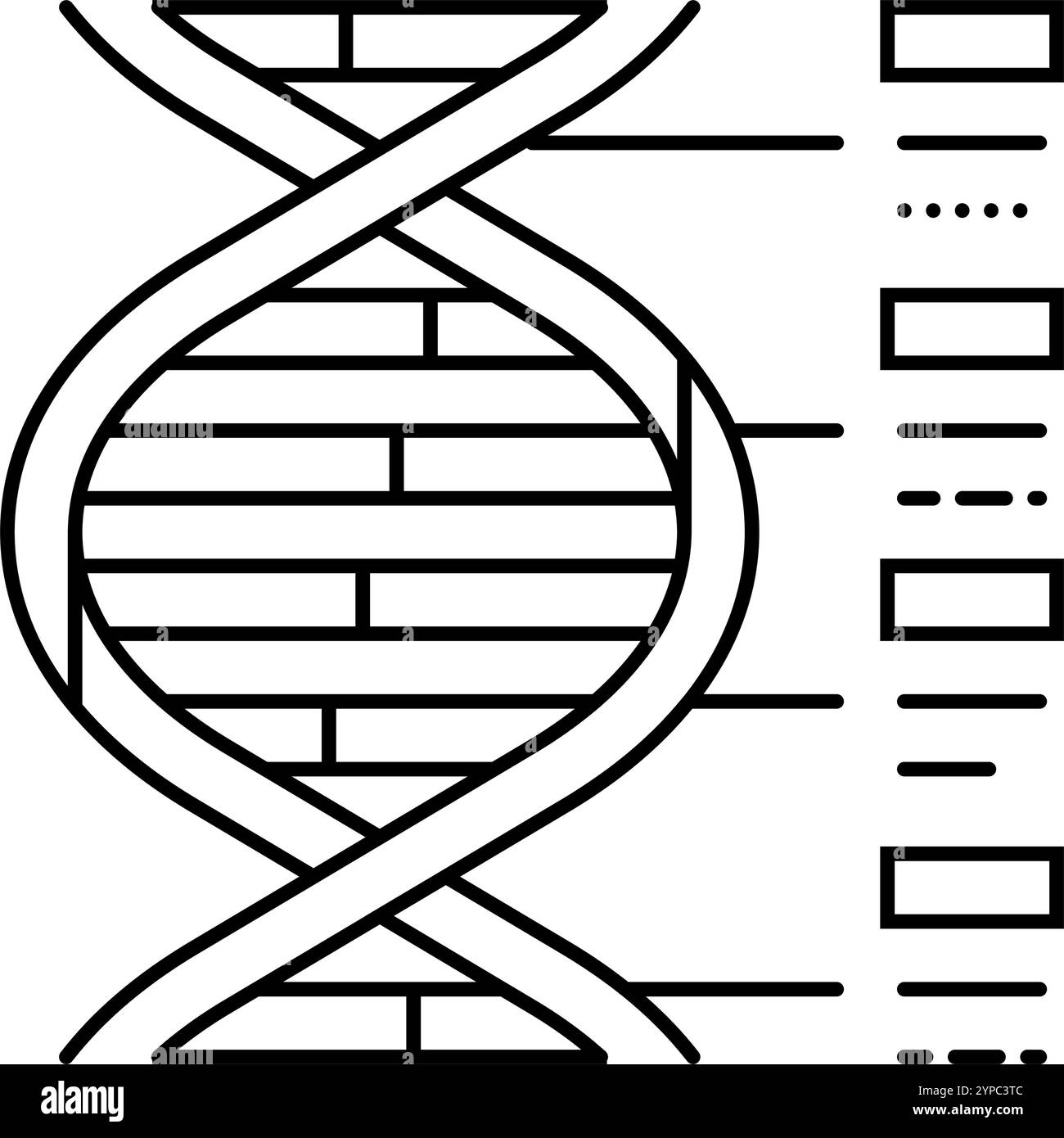 biological code cryptogenetics line icon vector illustration Stock ...