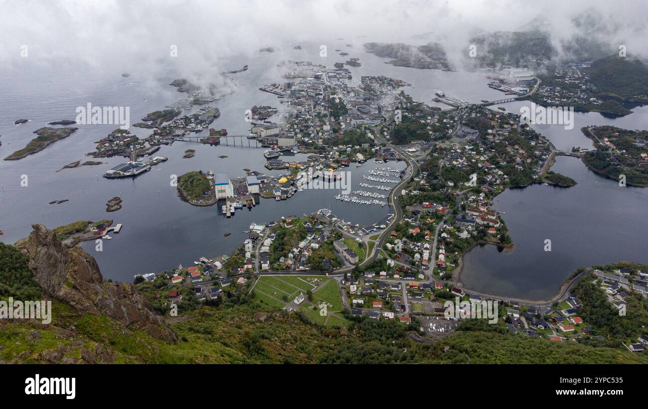Aerial drone view svolvaer norway hi-res stock photography and images ...
