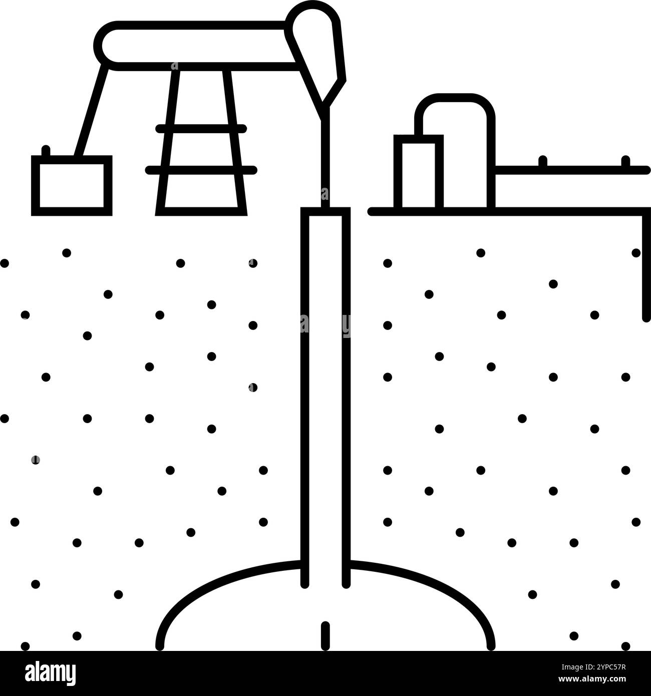 extraction oil industry line icon vector illustration Stock Vector ...
