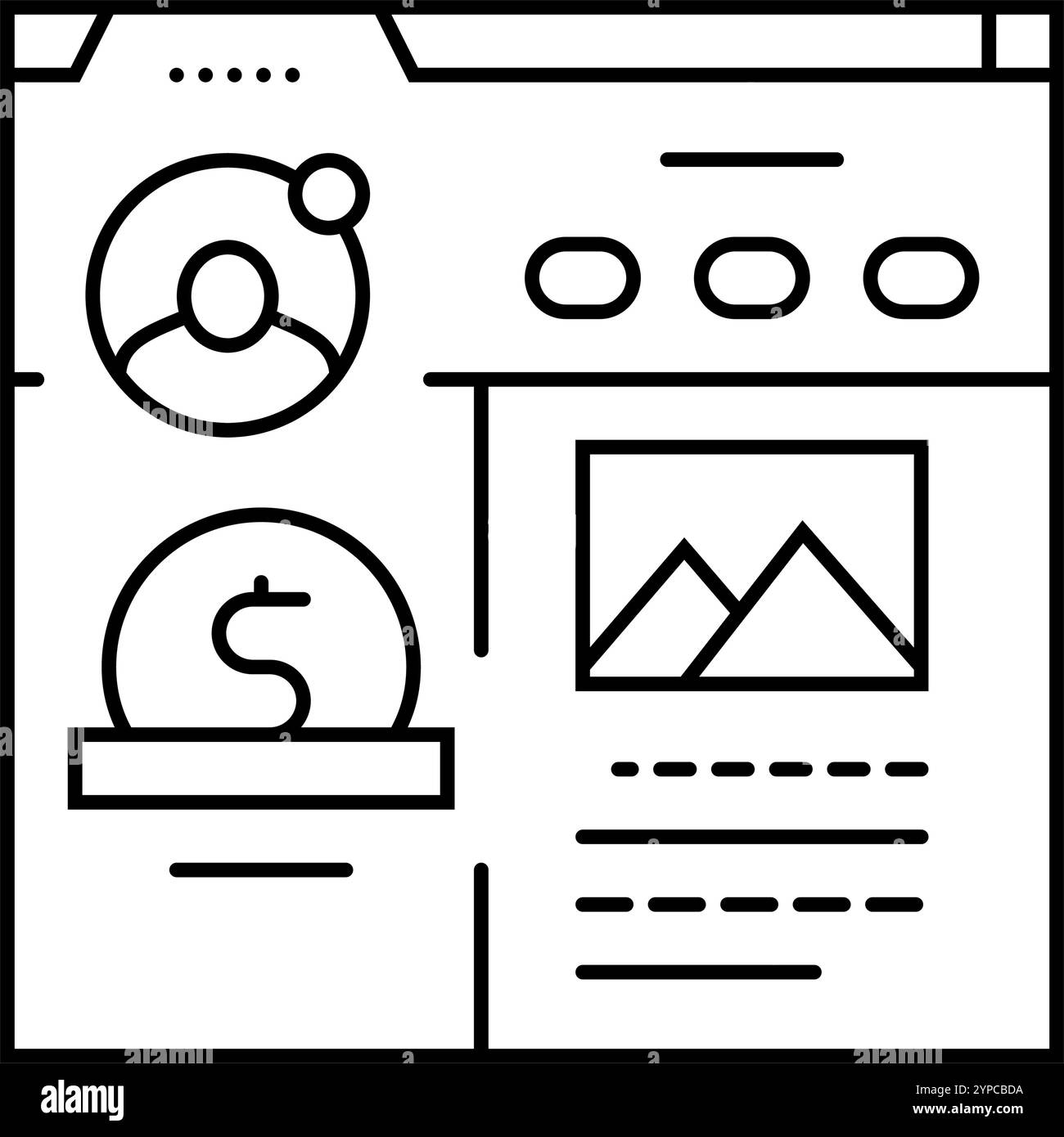 blog monetization line icon vector illustration Stock Vector Image ...