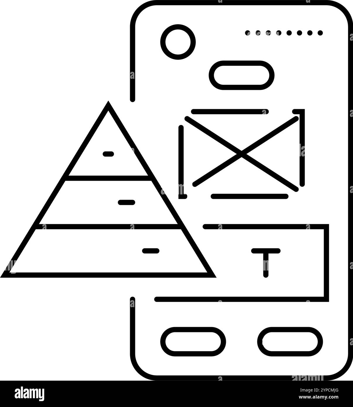 call to action cta ux ui line icon vector illustration Stock Vector ...