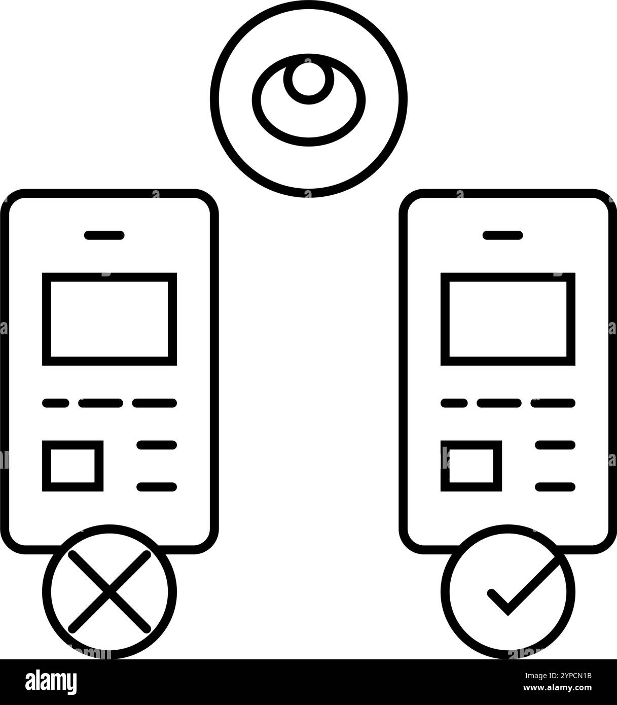 contrast ratio ux ui design line icon vector illustration Stock Vector ...