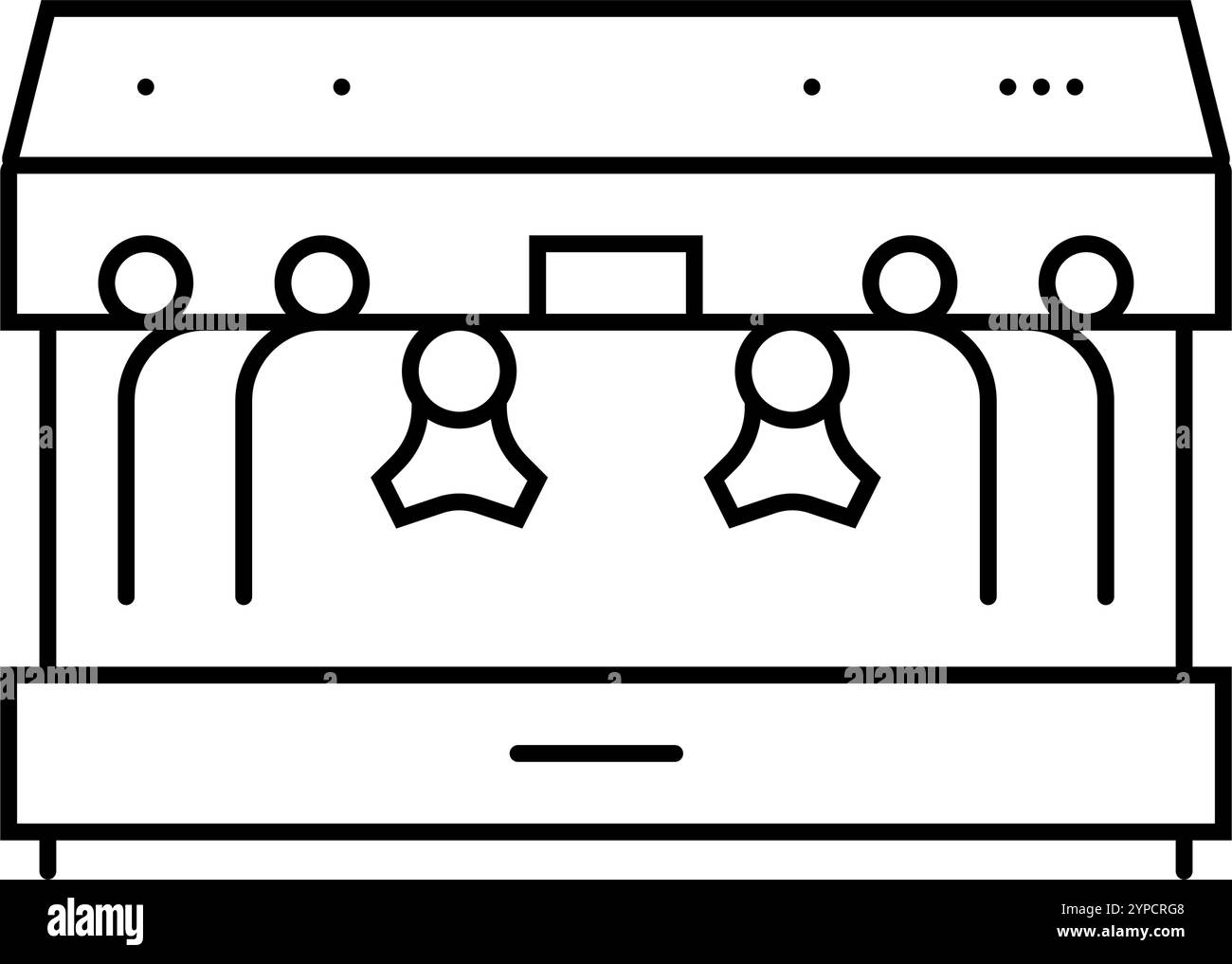 espresso machine restaurant equipment line icon vector illustration ...