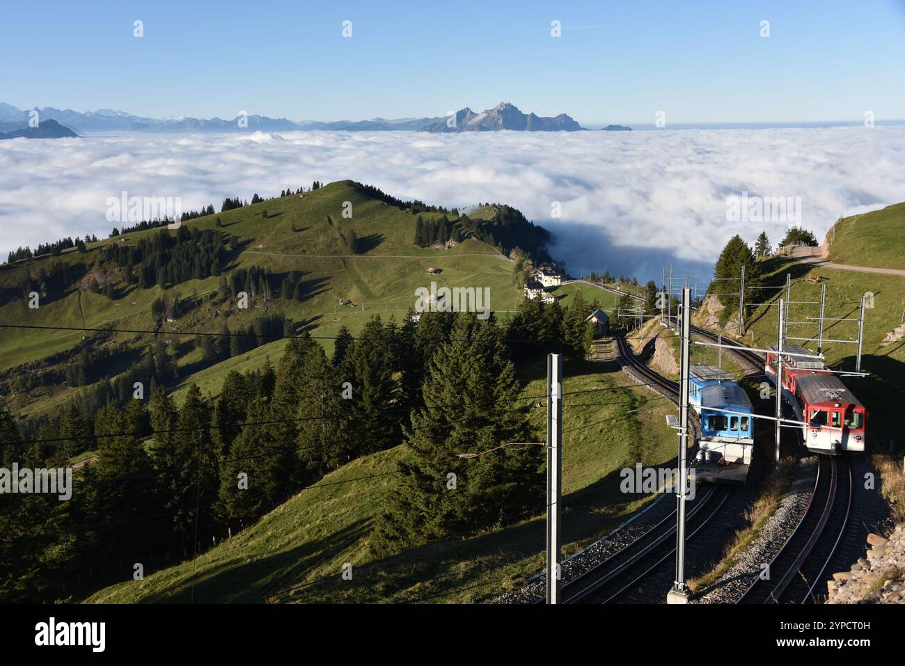 Über dem Nebel auf der Rigi Stock Photo