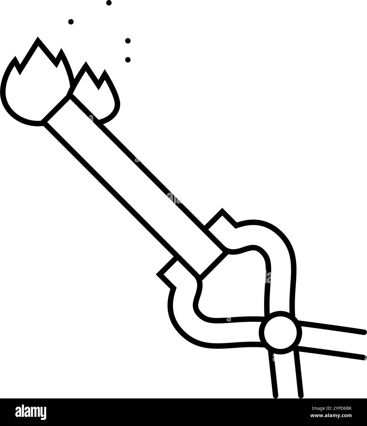 hot metal blacksmith line icon vector illustration Stock Vector Image ...