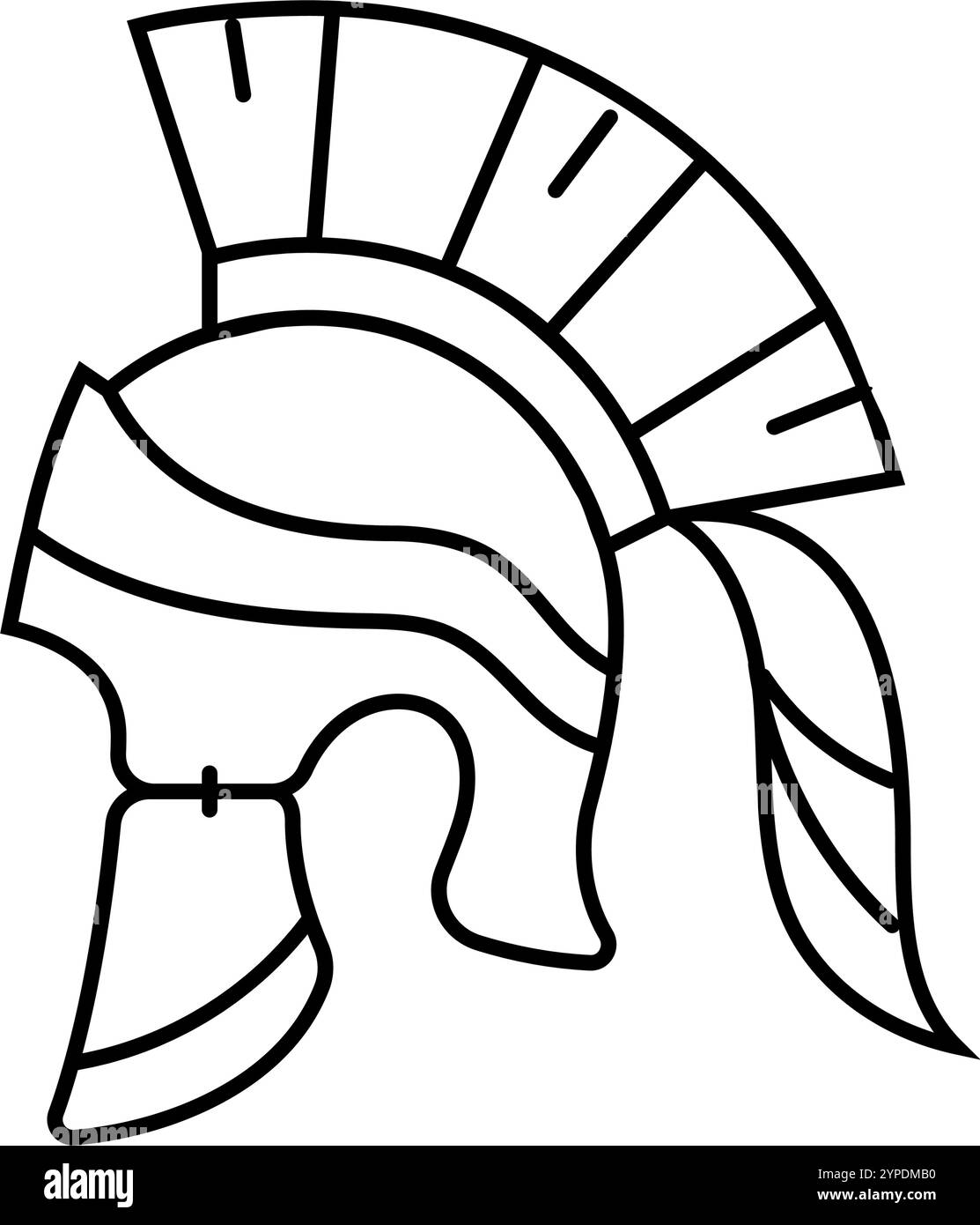 helmet battle spartan roman line icon vector. helmet battle spartan ...