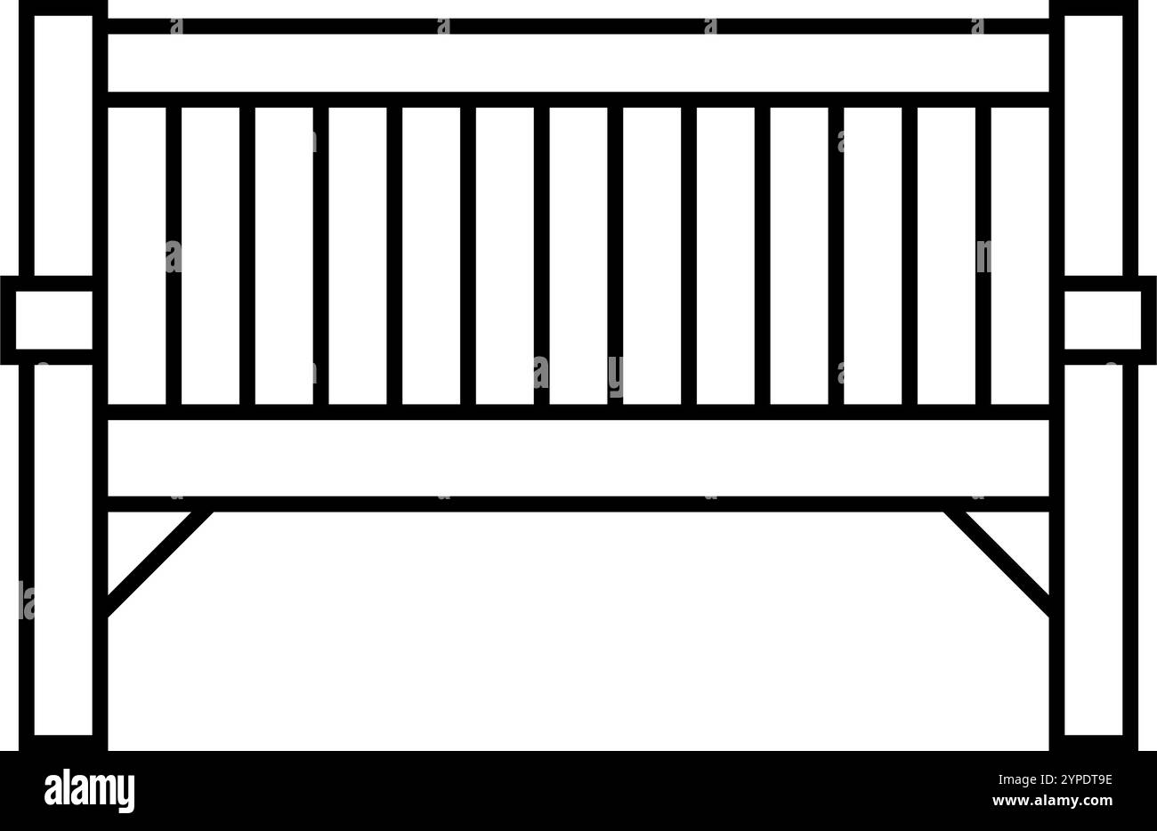 bench outdoor furniture line icon vector illustration Stock Vector ...