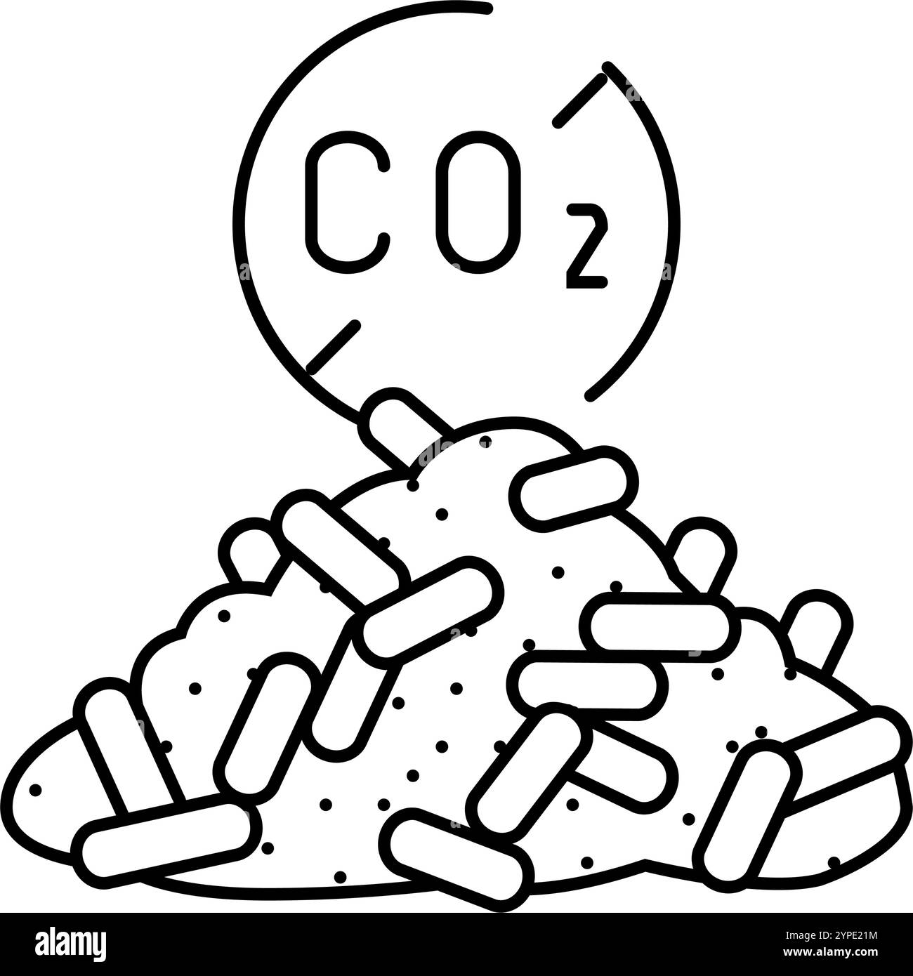 carbon neutral wood pellets line icon vector illustration Stock Vector ...