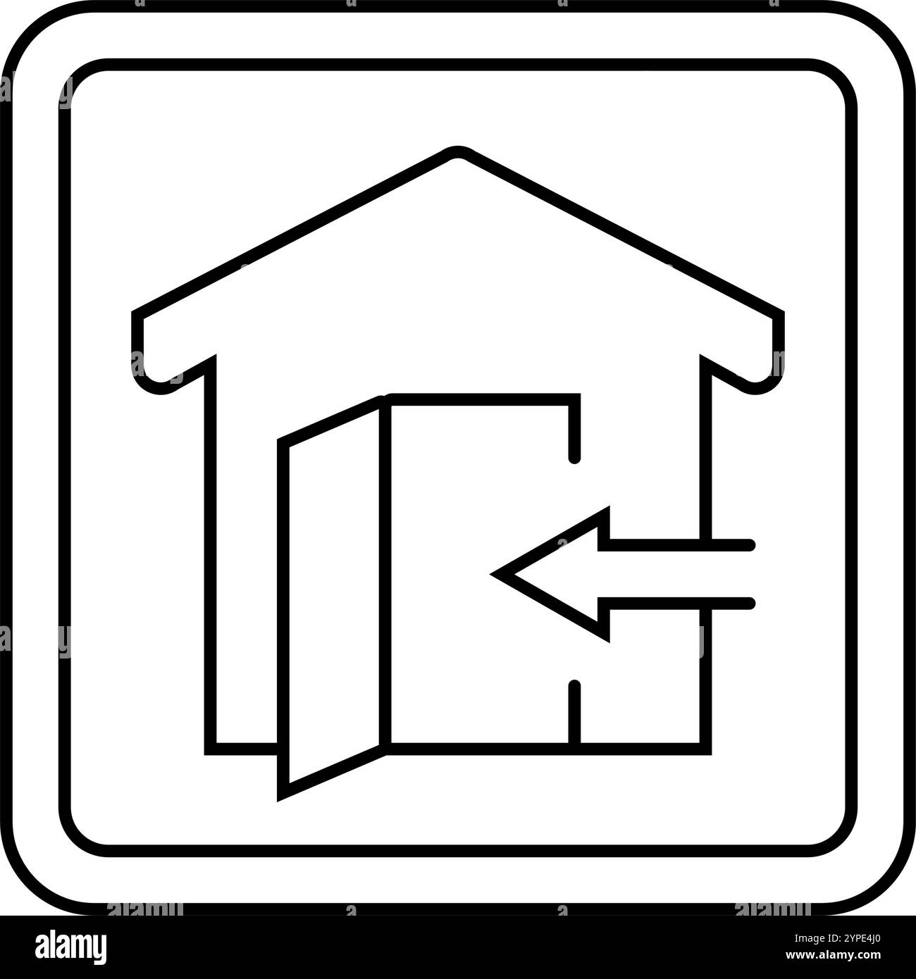 indoor use only product label caution line icon vector illustration ...