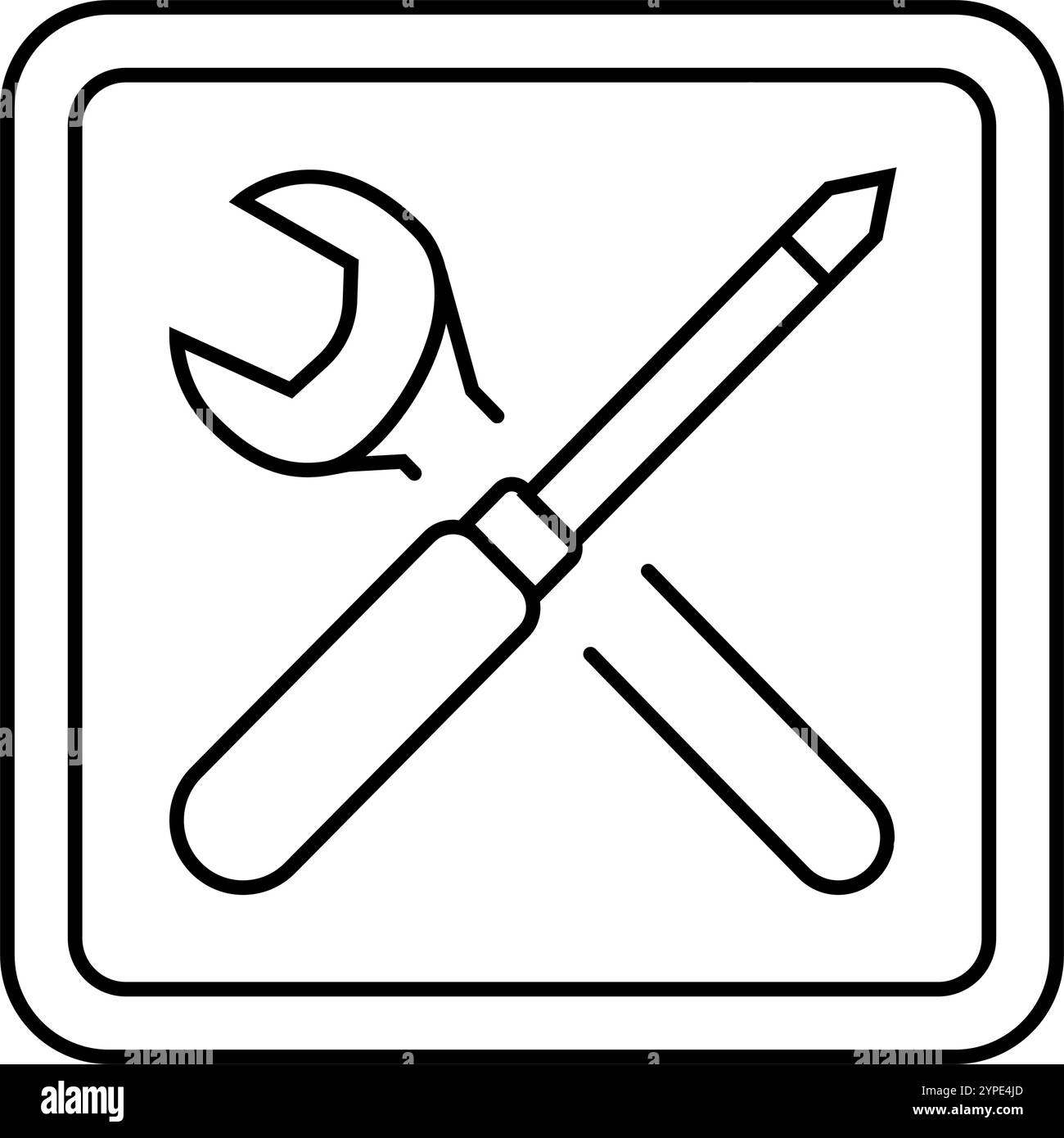 quick assembly product label caution line icon vector illustration ...
